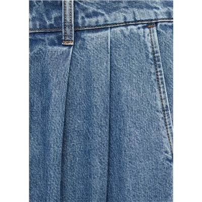 Jeans wide leg pinzas