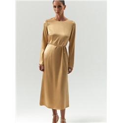 Платье макси из вискозы с поясом, PL1704/yazoo