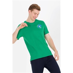 Erkek Yeşil Bisiklet Yaka Tişört