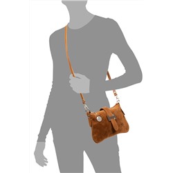 Bandolera de nobuk Marrón