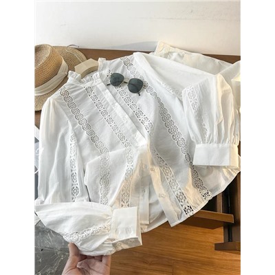 Очень красивая женская рубашка во французском стиле с вышивкой КИАБ*И