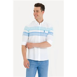 Erkek Kobalt Mavi Uzun Kollu Gömlek