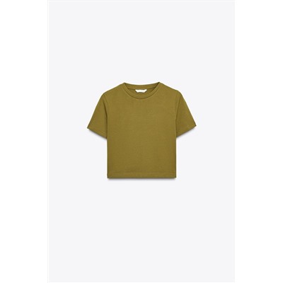 CROPPED SHORT SLEEVE T-SHIRT