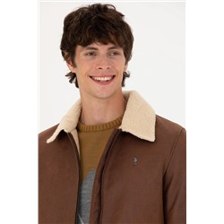 Erkek Taba Deri Ceket