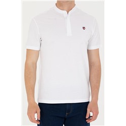 Erkek Beyaz Hakim Yaka Tişört