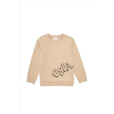 Erkek Çocuk Kum Bisiklet Yaka Sweatshirt