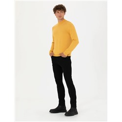 Hardal Slim Fit Yarım Balıkçı Basic Triko Kazak