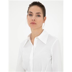 Beyaz Slim Fit Uzun Kollu Gömlek