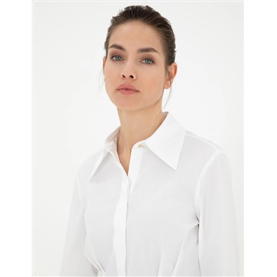Beyaz Slim Fit Uzun Kollu Gömlek