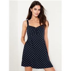 Fit & Flare Crepe Floral Mini Dress