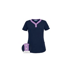Butter-Soft Scrubs by UA™ Contrast Y-Neck Top