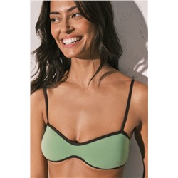 Top bikini horizontal verde