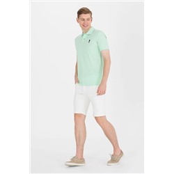 Erkek Mint Yeşili Basic Polo Yaka Tişört