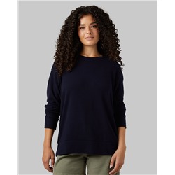 WOMEN'S SOFT SWEATER KNIT CREW TOP