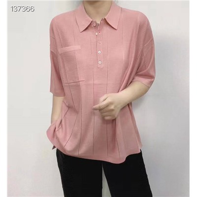 Вязаное поло с коротким рукавом (5 цветов) Макс Мар*а