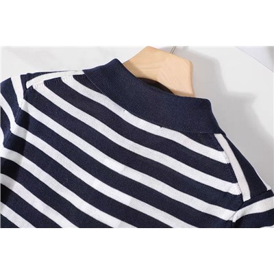 Лёгкий женский пуловер с короткими рукавами из смесового тенселя и шёлка ТОММИ ХИЛФИГЕ*Р