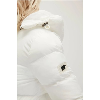 Bad Bear Nikita Puffer Off-White Beyaz Kapüşonlu Kadın Mont
