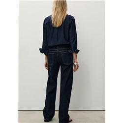 Jeans rectos tiro bajo cinturón