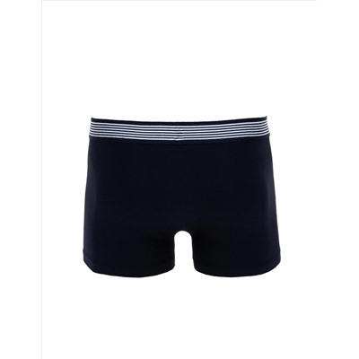 Lacivert Pamuk Modal Karışımlı Tekli Boxer