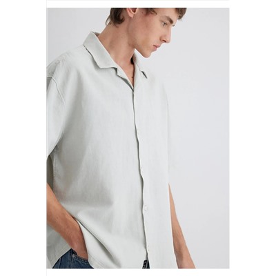 Mavi Yeşil Gömlek Oversize / Geniş Kesim 0210679-70148