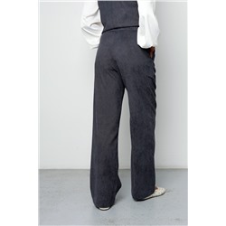 Костюм брючный вельветовый с жилеткой 399GRY