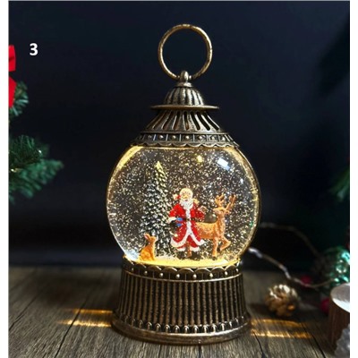 Светильник в виде новогоднего снежного шара 🌲  Это просто моя любовь 😍 как там красиво блестит снег 2 режима: с музыкой и без