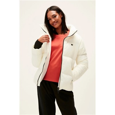 Bad Bear Assassin Puffer Off-white Beyaz Kapüşonlu Kadın Mont