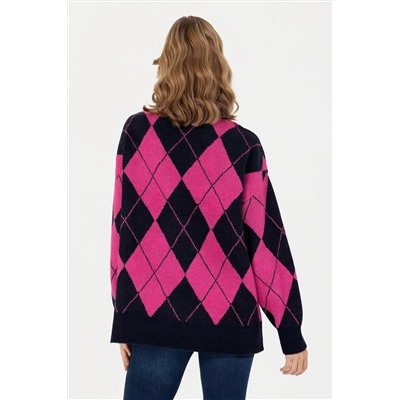 Kadın Lacivert Bisiklet Yaka Kazak