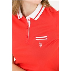 Kadın Kırmızı Polo Yaka Tişört