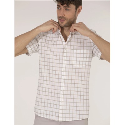 Haki Regular Fit Kısa Kollu Gömlek