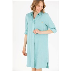 Kadın Mint Dokuma Elbise