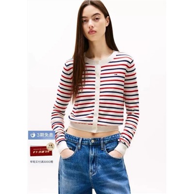 Повседневный полосатый кардиган ТОММИ ХИЛФИГЕ*Р