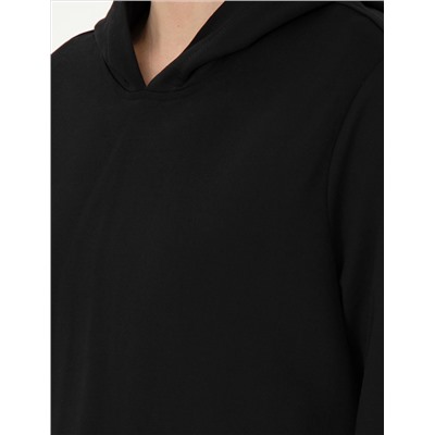 Siyah Oversize Kapüşonlu Sweatshirt