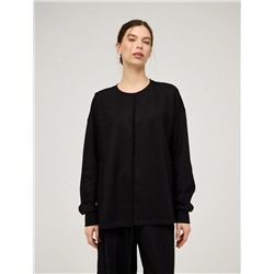 Черный концептуальный свитшот из хлопка