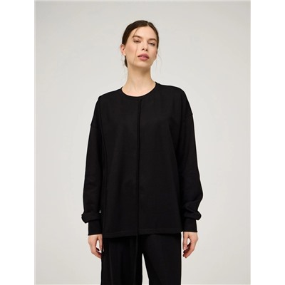 Черный концептуальный свитшот из хлопка