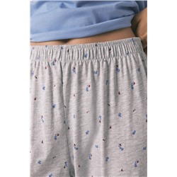 Pijama corto algodón Snoopy azul
