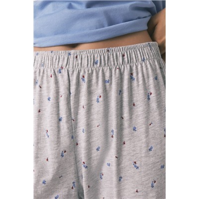 Pijama corto algodón Snoopy azul
