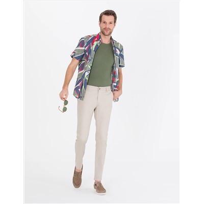 Haki Regular Fit Kısa Kollu Gömlek