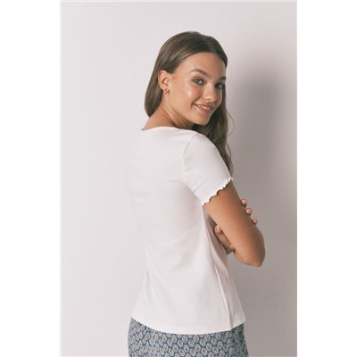 Camiseta manga corta algodón blanco