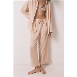 Pijama largo strass satén naranja