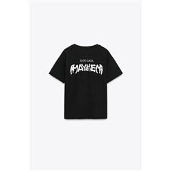 LADY GAGA FADED-EFFECT T-SHIRT