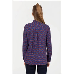 Kadın Mavi Uzun Kollu Gömlek