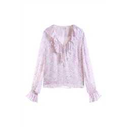 Blusa de flores Rosa claro