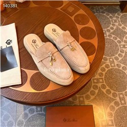 Женские мокасины без пятки   ЛОРО ПИАН*О 🤍 (Натуральная замша)