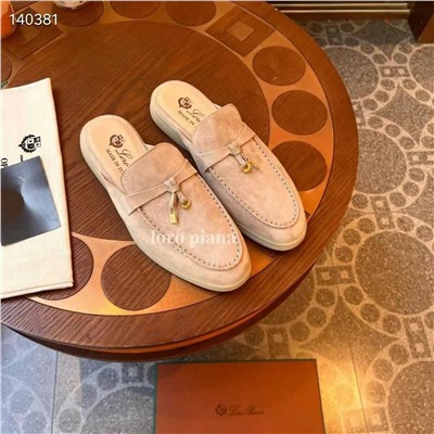 Женские мокасины без пятки   ЛОРО ПИАН*О 🤍 (Натуральная замша)