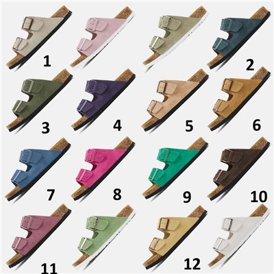 Шлепки по типу БРИКЕНСТО*К 12 очень красивых и ярких цветов