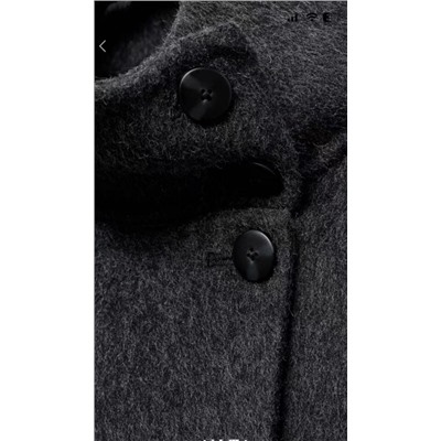 Однобортное свободное шерстяное пальто МАНГ*О