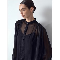 Плиссированная рубашка, B3049/blackbird