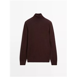 Jersey punto cuello alto con lana