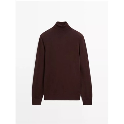 Jersey punto cuello alto con lana